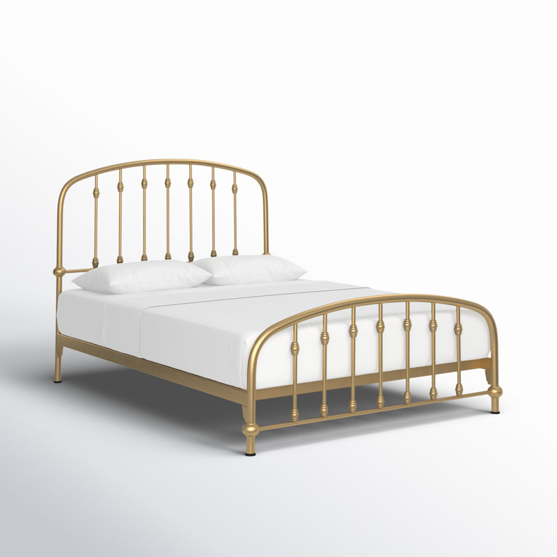 Lit en métal Wadsworth, Grand, Bronze antique
