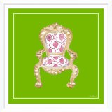 Palace Chair In Apple Giclee Print by Dana Gibson