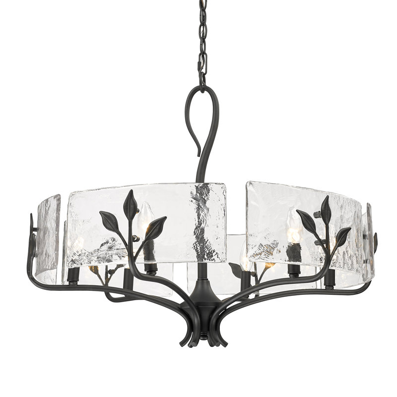 Lustre tambour 6 lumières à intensité variable Tiah, Noir