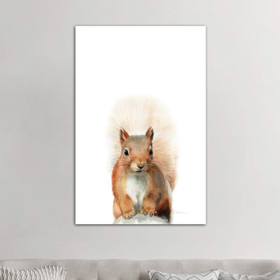 Happy Squirrel - Wrapped Canvas Painting