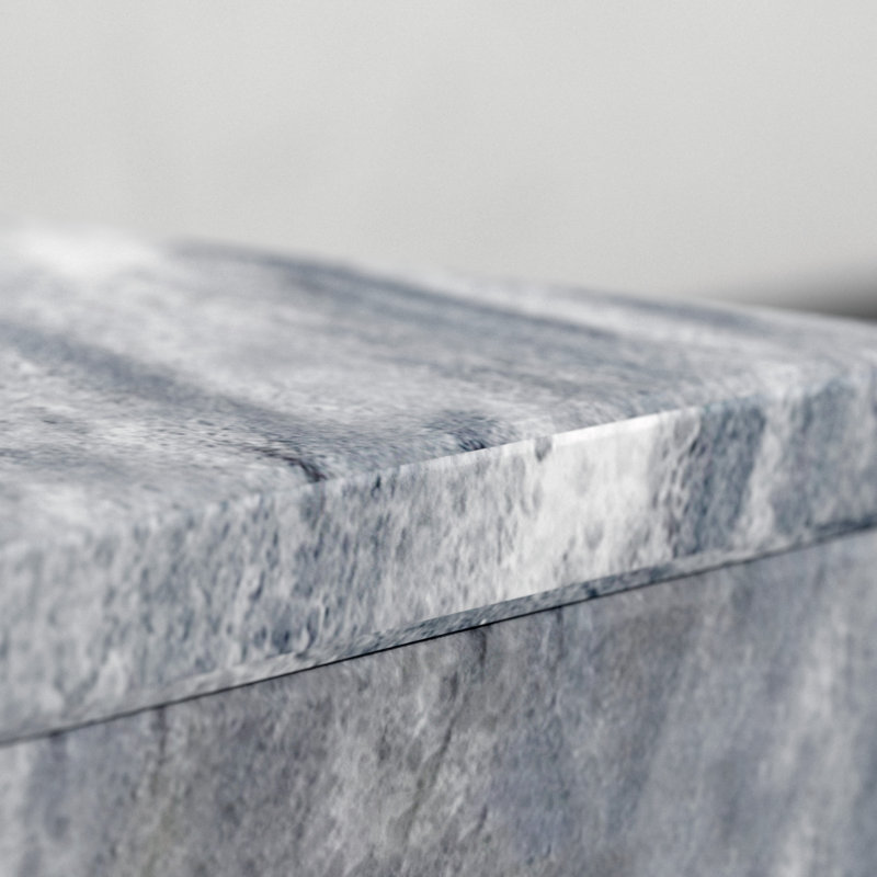 Graciela Marble Bathroom Accessory Set, Cloud Grey