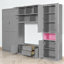 Lit escamotable simple avec meuble télé intégré et rangement-1143642909