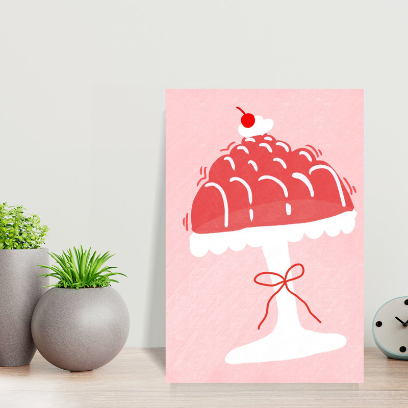 Art mural rétro cerise fantaisiste, 18" H x 12" W