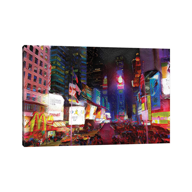 Busy City II by Heather Offord - Wrapped Canvas Print, 20.32cm H x 30.48cm W