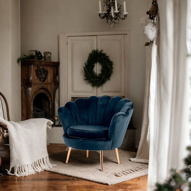 Alina Accent Chair, Navy