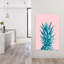 Vibrant bleu ananas audacieux, minimaliste, moderne, fruits, impression murale-129717888