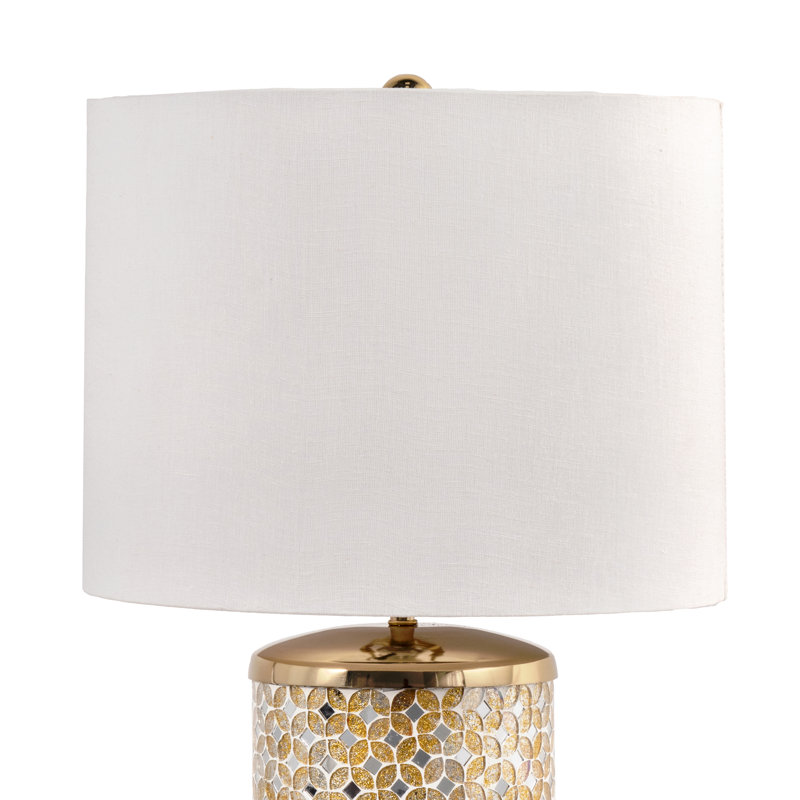 Lampe de bureau 25 po en verre et fer Brutus