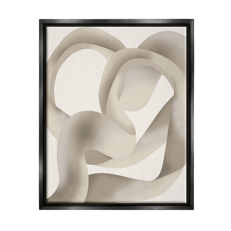 Art contemporain sur toile Stupell Industries, H 21 po x l 17 po x P 1,7 po, Cadre flottant noir de jais