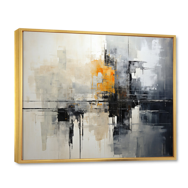 Gabreil Grey Collage Reflections I - Abstract Collages, art mural sur toile, H 30 po x l 40 po x P 1,5 po