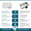 32"Lx19"Wx10"H White Undermount Kitchen Sink Cersamic Single Bowl Rectangular Sink with Accessories