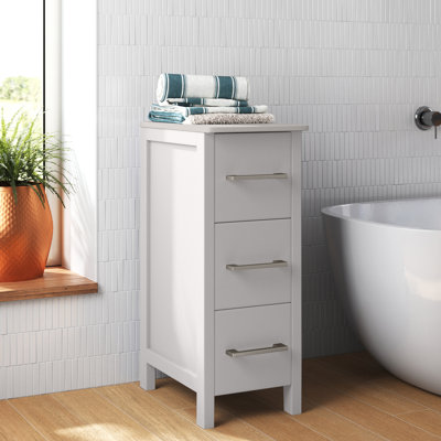  11.6" W x 33.5" H x 17.7" D Free-Standing Bathroom Cabinet