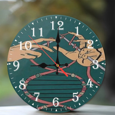Horloge murale en bois 10 po, mouvement silencieux, à piles (piles AA non incluses), décor artistique, parfait pour les décorations