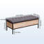 Banc capitonné de 48,42 po de largeur-1019953275