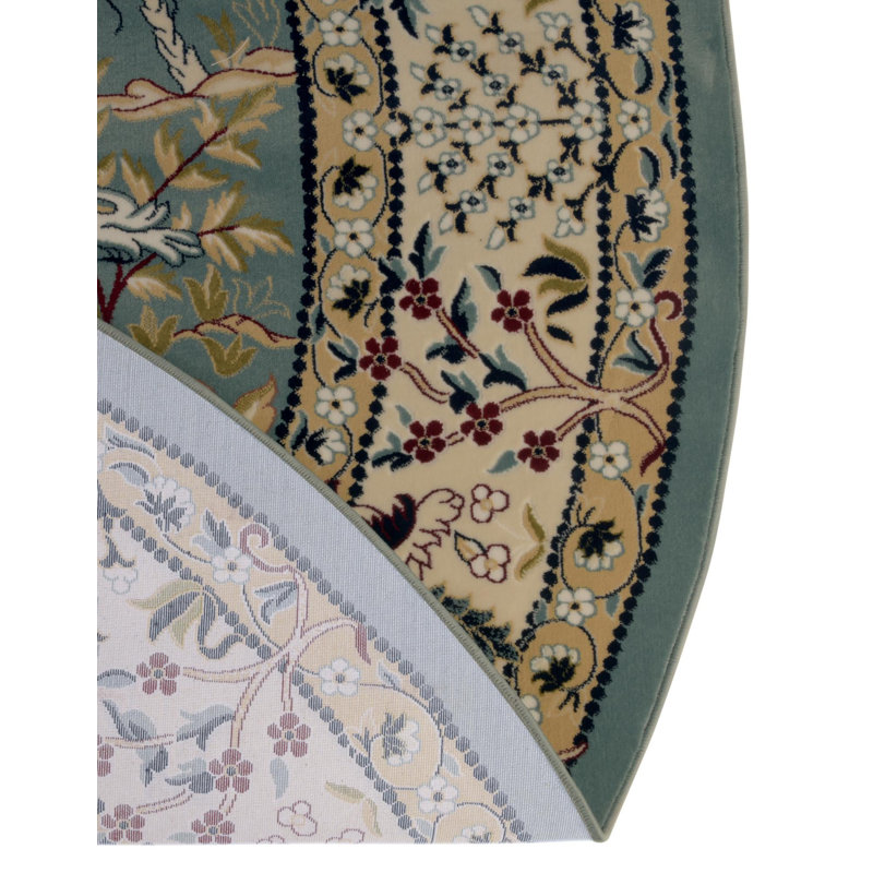 Tapis bleu Jackson Jackson, Rond 7 pi 1 po, Blue