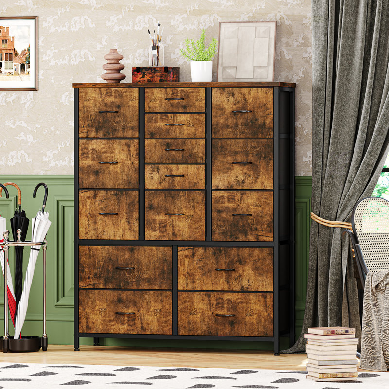 Storage Cabinet, Brown/Black
