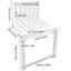 Chaise pliante murale en bois massif 12,6 x 10,2 po