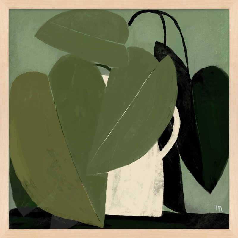 Green On Green Painting by StudioM, 36" H x 36" W, Brown