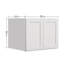 Armoire murale standard HOMEIBRO Cozy Design, 30 po L x 24 po P x 24 po H, en contreplaqué, couleur gris tourterelle, prête à assembler-915285825-915386478
