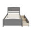 Lit plateforme simple avec deux tiroirs-434316419