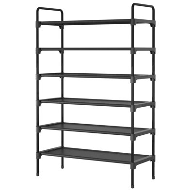 Shoe Rack for Closet, Sturdy and Long-Lasting Shoe Shelf, Shoe Rack for Entryway, Personalized DIY Shoe Organizer, Shoe Rack Organizer for Space-Saving, 27.6" x 11.8" x 43.3", Black