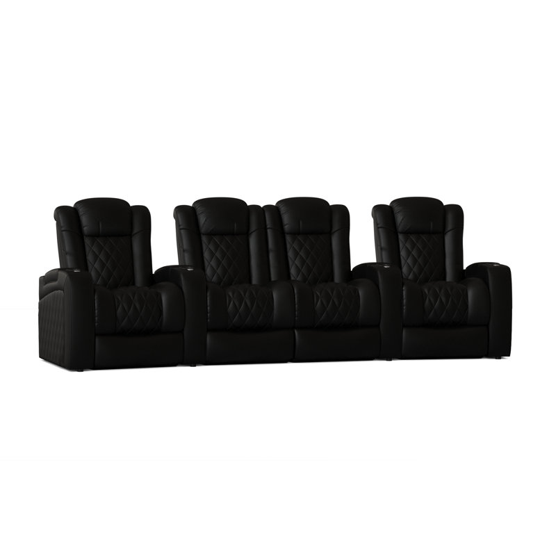 Sièges configurables home theater (rangée de 4), Noir luxe