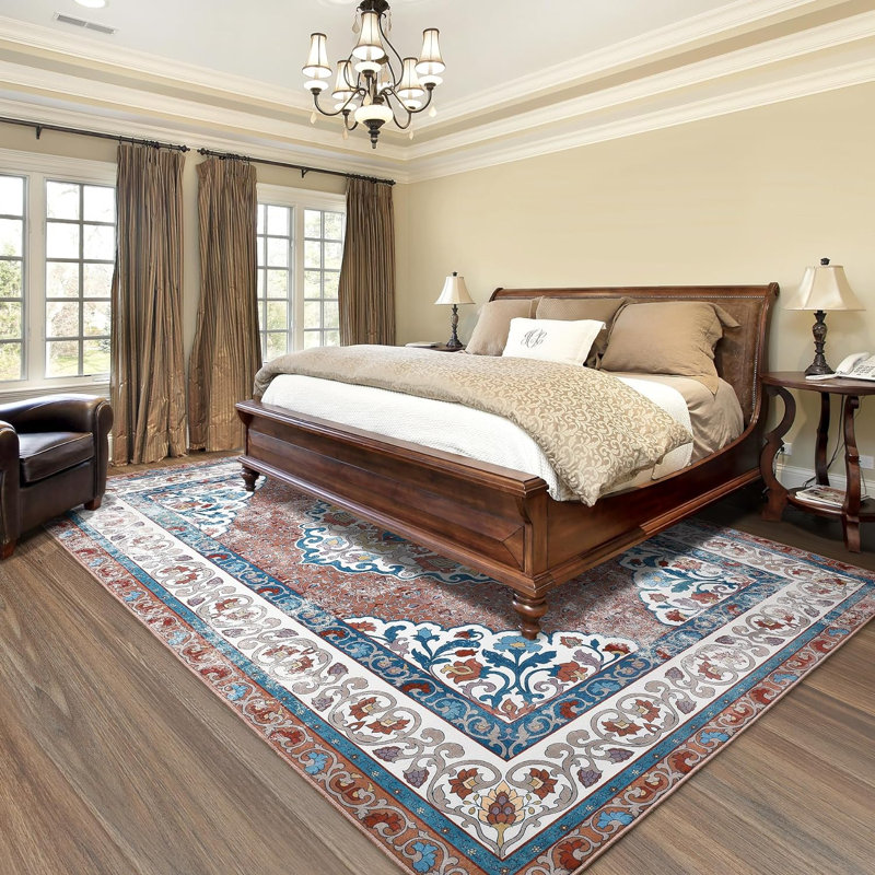 Nelvia Floral Indoor Rug, Rectangle 6' x 9'