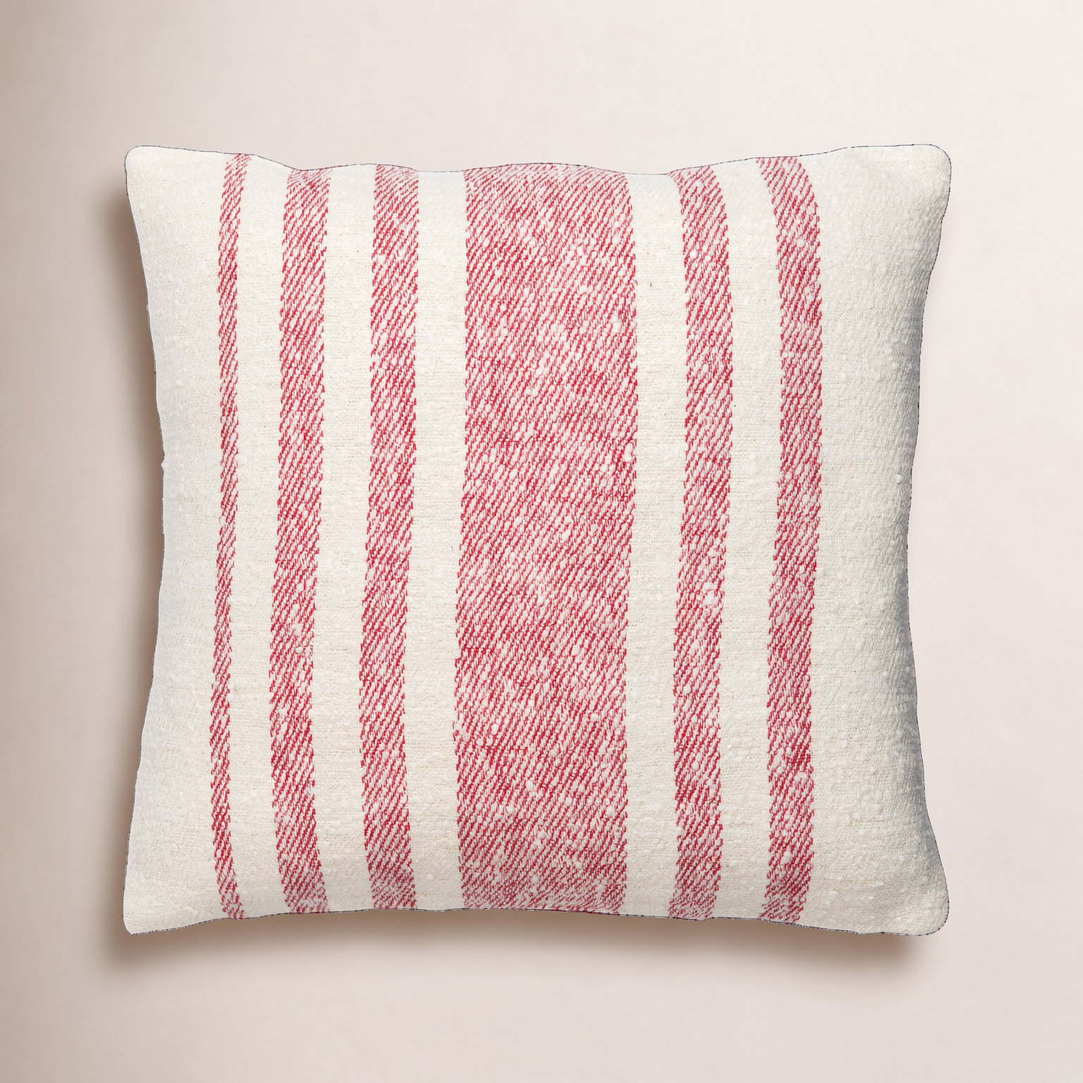 Sorden Striped Cotton Throw Pillow, Coral, Pillow Cover Only - No Insert, 18" x 18"