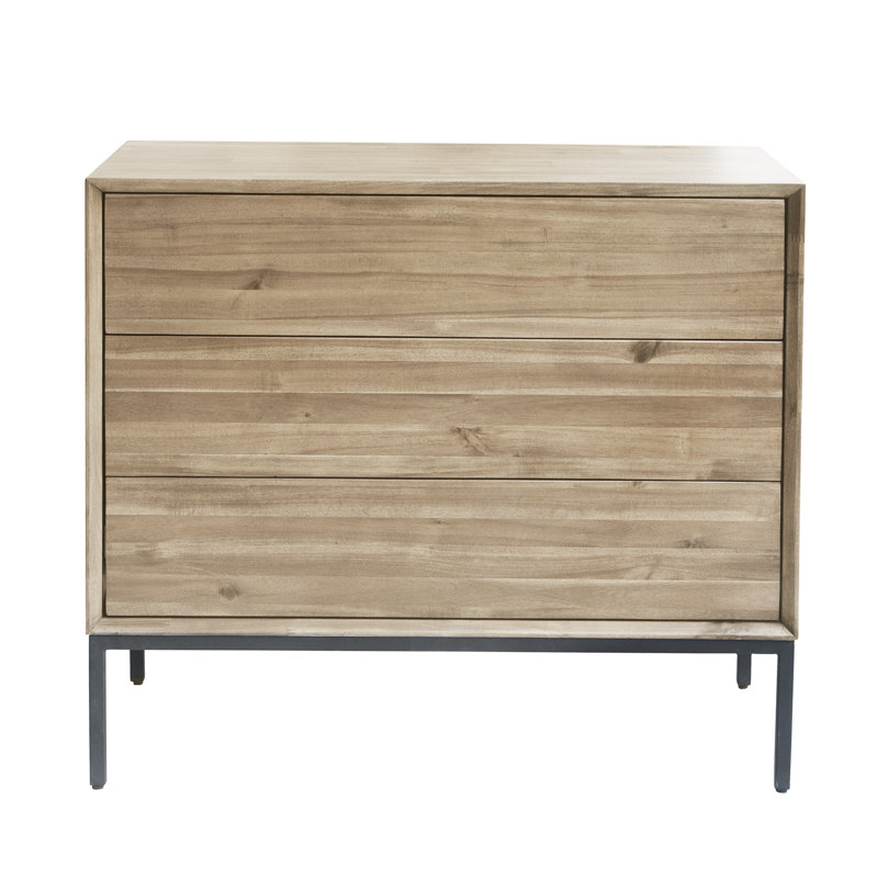 Varela 35.5'' W 3 - Drawer Dresser, Drifted Sand