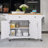 52" Drop-Leaf Countertop Kitchen Cart With Spice Rack & Towel Rack-1130482590