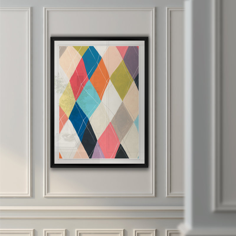 « harlequin anastasia ii », impression sur toile, H 18,5 po x l 24,5 po x P 1,5 po, Noir