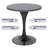 Heatherton 27" Round Dining Table with Sintered Stone Top and Black Steel Pedestal Base Kitchen Table Seats 2-4 Person-13309632