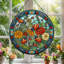 Panneau de vitrail de jardin pour coccinelle ， H 12 po-1882012802