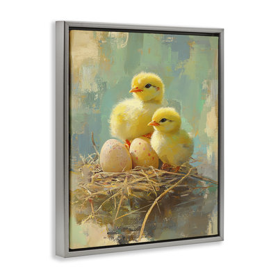Easter Chicks and Eggs Floating Frame, design by Franklyn Gregory
