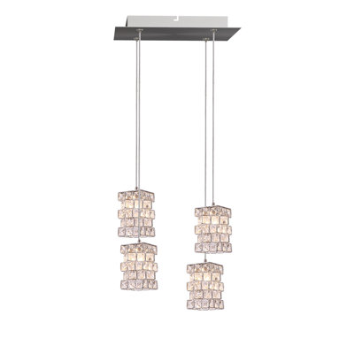 Luminaire suspendu carré à 4 lumières Tidwell