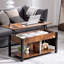 17 Stories Lift-Top Coffee Table: 106 cm Rectangular Table for Living Room, Brown