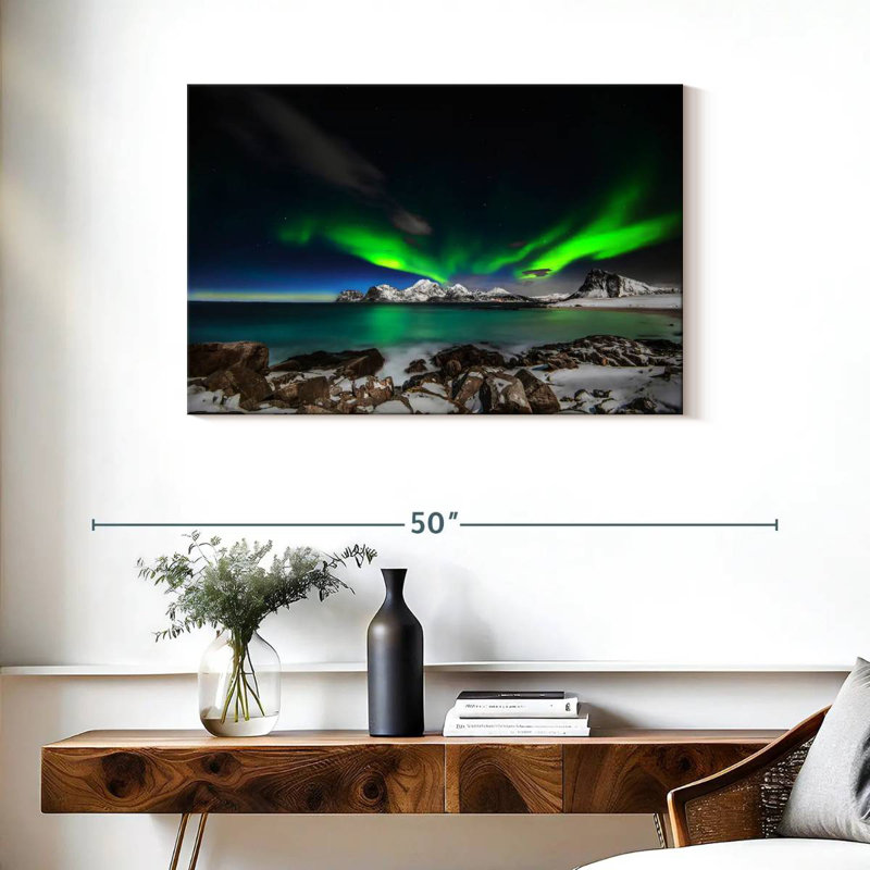 Alvord Lofoten, aurores boréales, H 24 po x l 36 po
