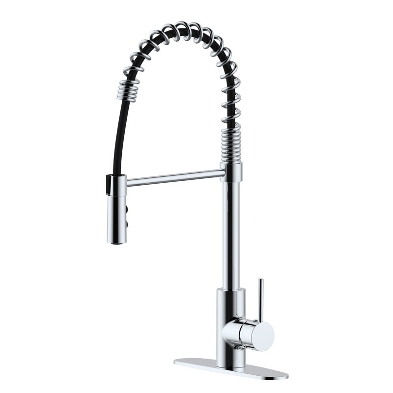 RunFine Group Lincoln Pull Down Kitchen Faucet, Chrome