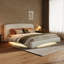 Lit plateforme simple en métal, blanc