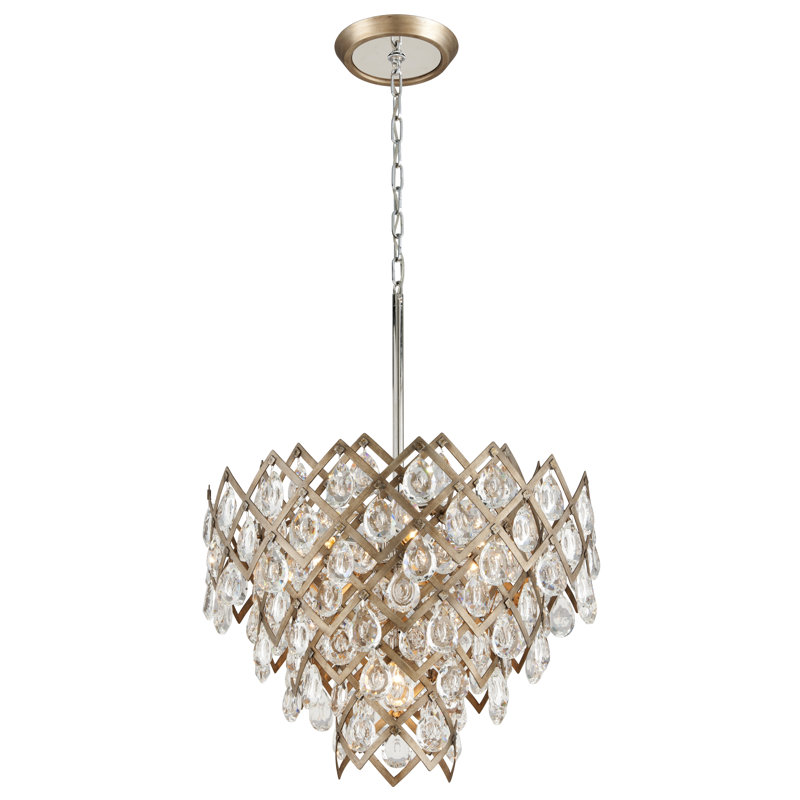 Vienna Bronze and Crystal 7-Light Tiered Chandelier