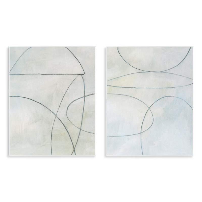«Simple Abstract Abstract Shapes», ensemble de 2 plaques murales par Victoria Barnes