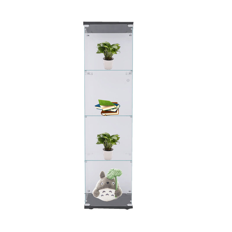 Vitrine de tour 64,56 "H x 16,73", Noir