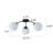Kaynen 3-Light Minimalist Branch Flush Mount Light With Frosted Glass Shades-1956830627