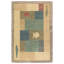 Lagoon Wool Geometric Area Rug in Blue/Gold-40705455