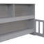 Full Floor Bed With Side Bookcase,Shelves,Guardrails-491149416-491149399