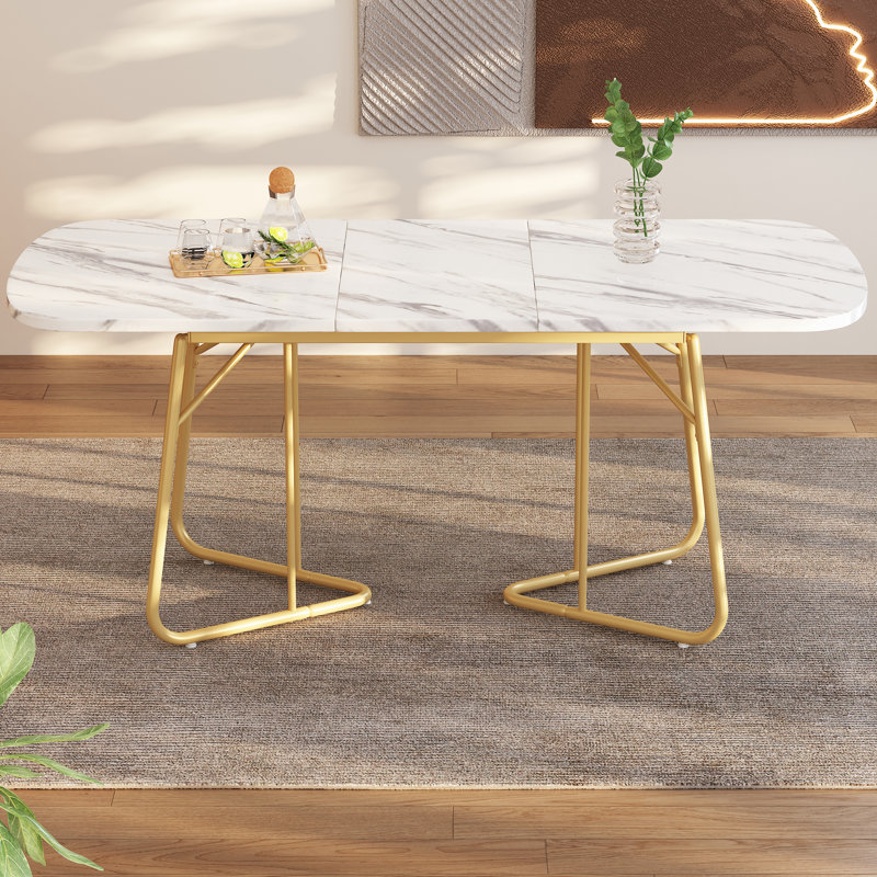 Aeris 140 cm Extendable Oval Dining Table with Steel Base