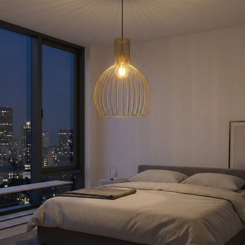 Luminaire suspendu réglable en forme de dôme Cage