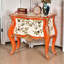 Commode d'entrée vintage à deux tiroirs peinte à la main