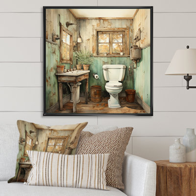 " Vintage Toilet Farmhouse Retro II "