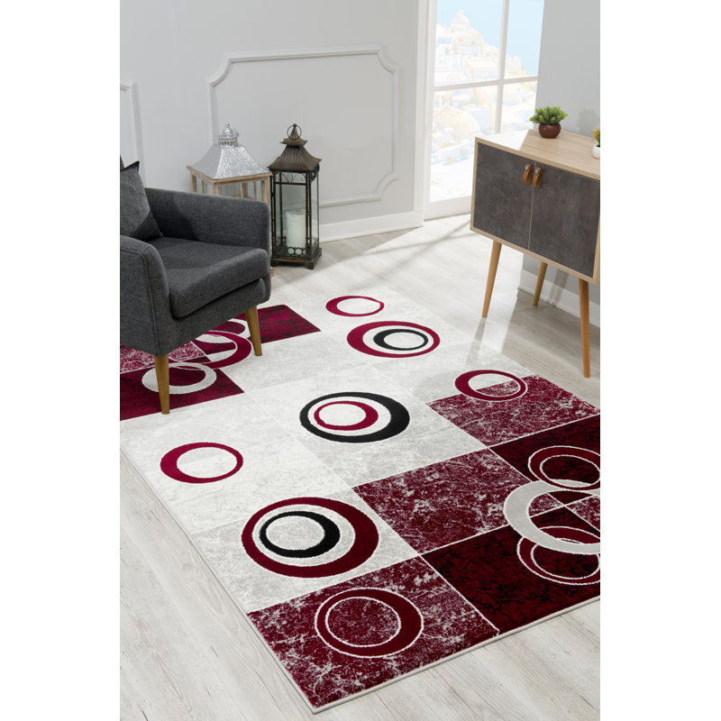 Dillup-Jones Geometric Indoor Rug, Rectangle 7'9" x 10'9"