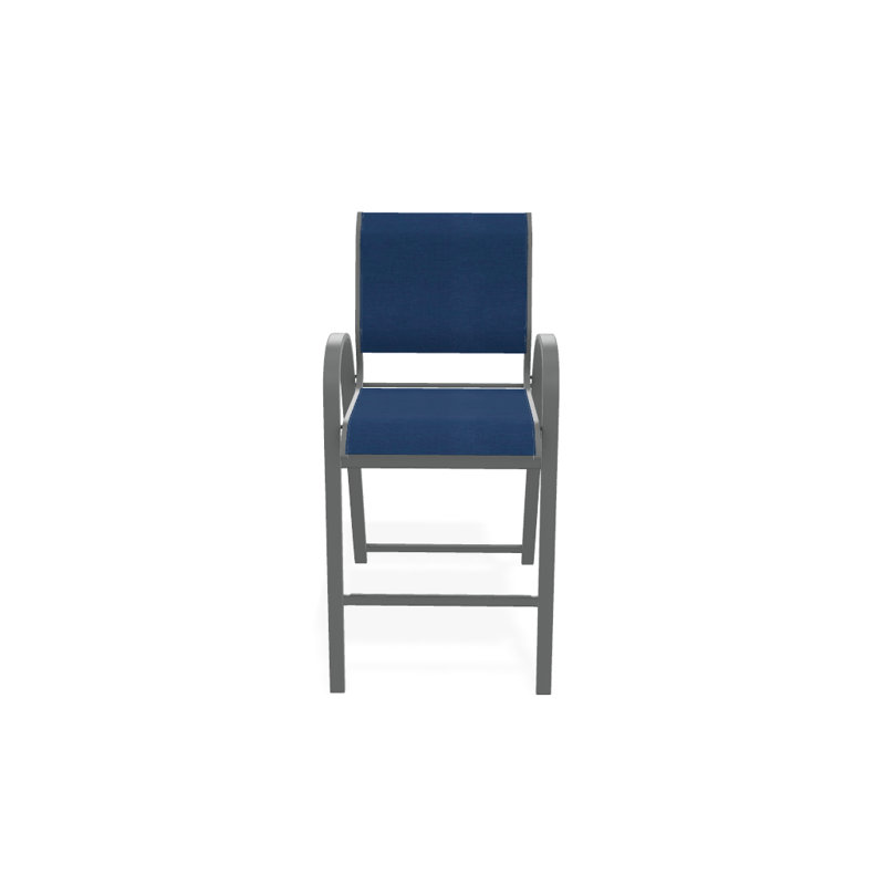 Tabouret de bar Holna, Cobalt 35D Sunbrella®, Graphite texturé
